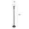 Lalia Home 6ft. Torchiere Floor Lamp with Marbleized Shade